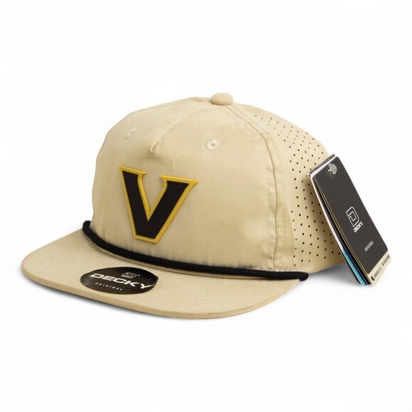 Vanderbilt Commodores Black 3D Perforated Rope Hat- Birch/ Black - Picture 2 of 3